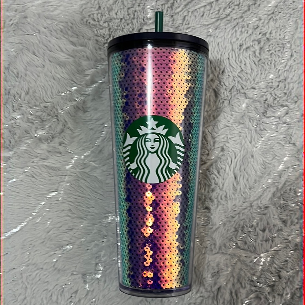 Starbucks sequin iridescent color changing tumbler